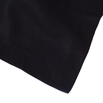 Black Linen Square Tablecloth