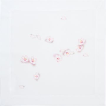 blossom white pink floral napkin spring