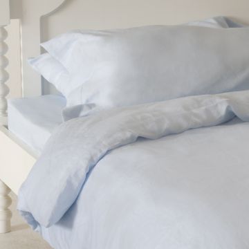 Sky Blue Linen Sheet Set