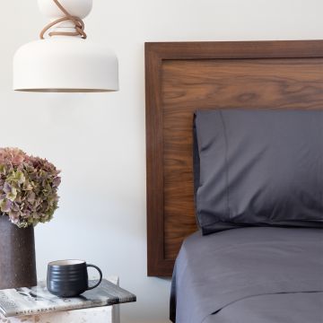 Charcoal Grey 500TC Pillowcase (Pair) - Hemstitch