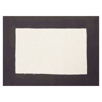 Huddleson Cinta Natural Linen Placemat with Black Border