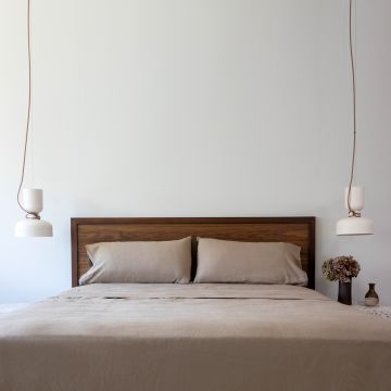 Coffee Brown Linen Fitted Sheet