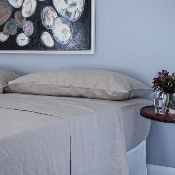 Dark Natural Linen Sheet Set test
