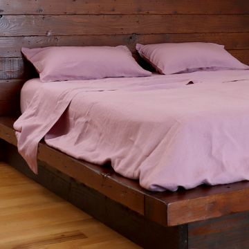 Huddleson Heather Lilac Italian Linen Sheet Set