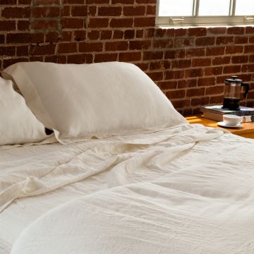 Ivory Linen Pillow Sham (Pair)