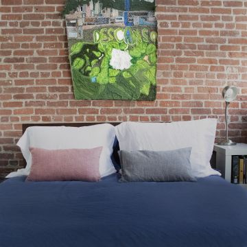 Navy Blue Linen Duvet Cover