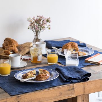 Navy Blue Linen Placemat
