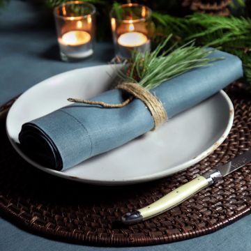 Petrol Green Linen Napkin