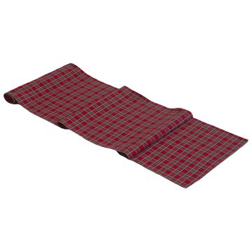 Plaid Christmas runner red green check