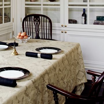 Python Rectangular Linen Tablecloth