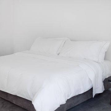 White Cotton Percale 500TC Duvet Cover