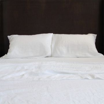 White Linen Pillowcase (Pair)