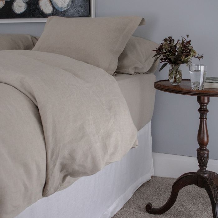 Dark Natural Linen Pillow Sham