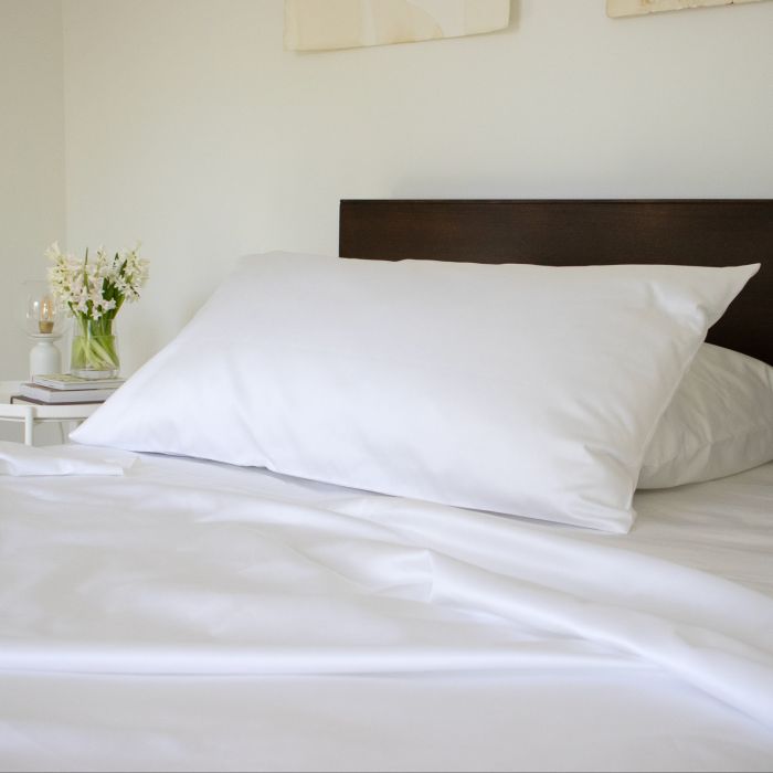 White 600TC Organic Sateen Pillowcases (Pair)