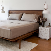 Coffee Brown Linen Sheet Set <br>$385
