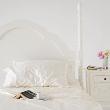 Ivory Hemstitched Cotton Sheets <br> $440