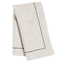 Natural Linen Hemstitched Napkin <br>$24