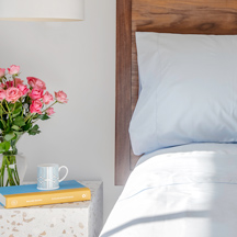 Light Blue Sheets Luxury Percale <br> $345