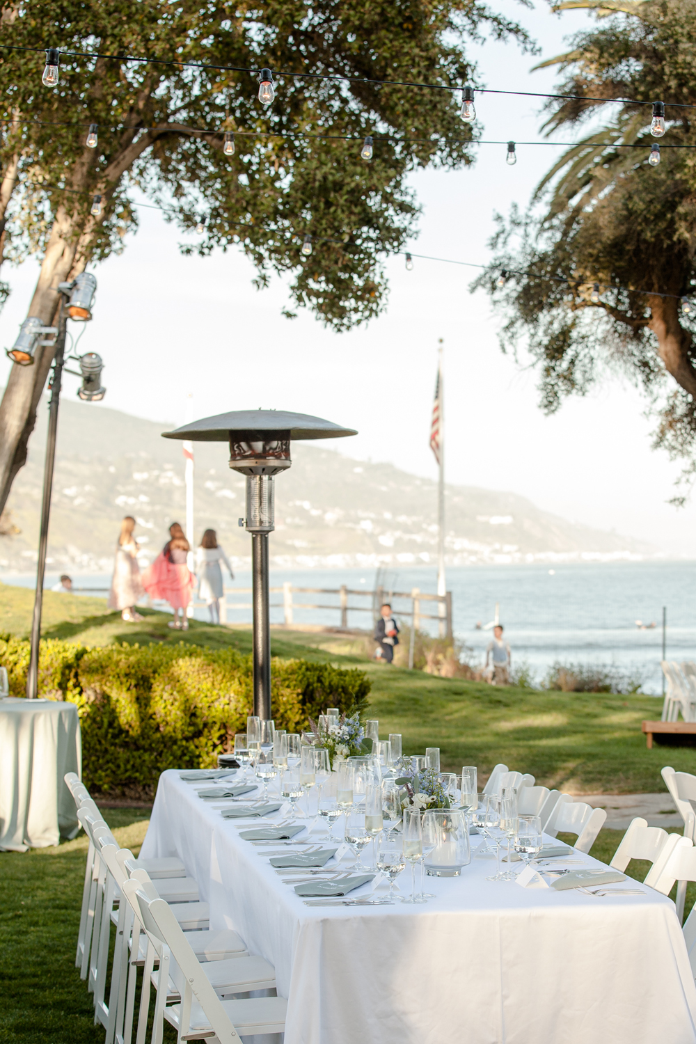 MAlibu wedding outdoors spring overlooking beach on Pacific Ocean