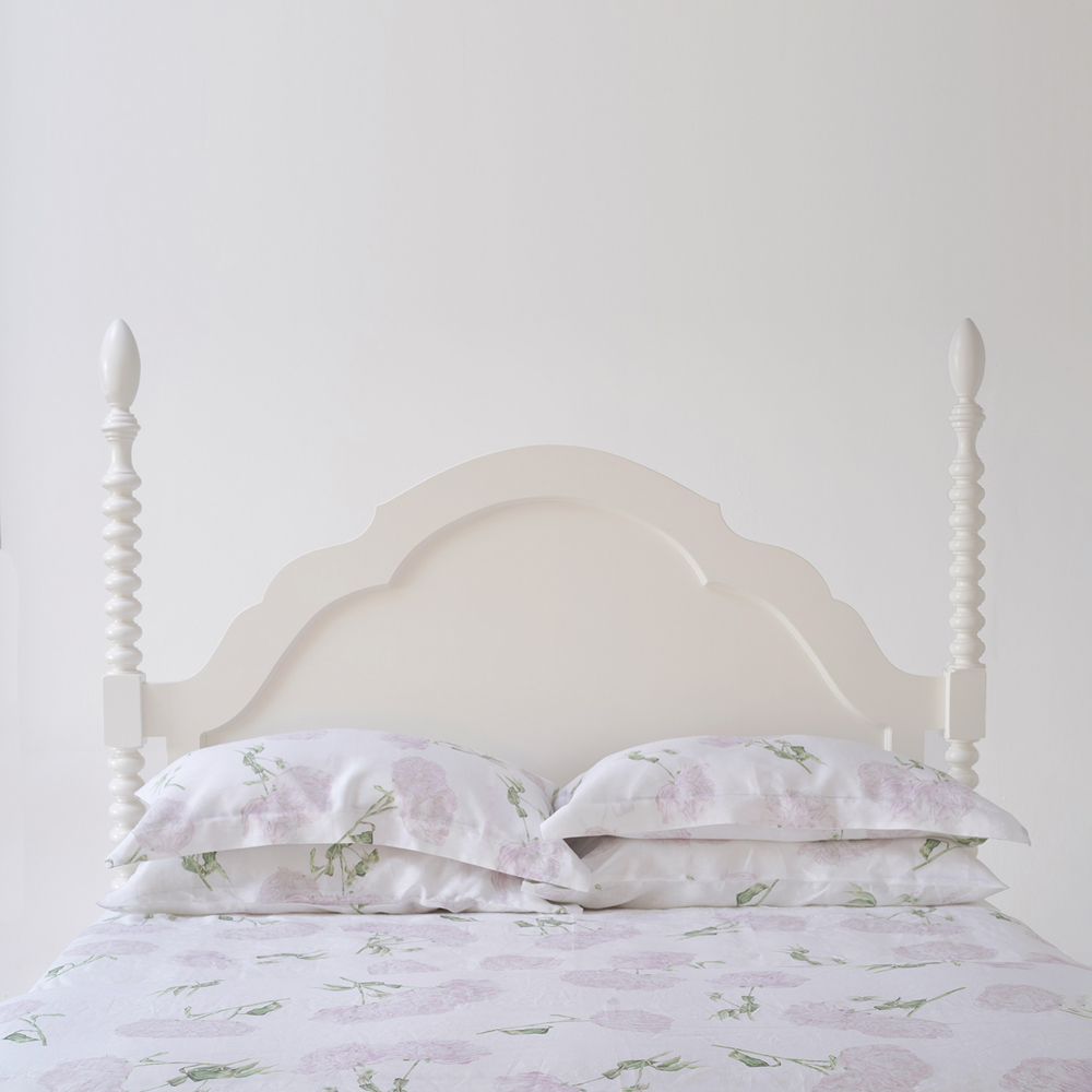 bed linen organic made in italy sheet set peony flowers roses pink 
